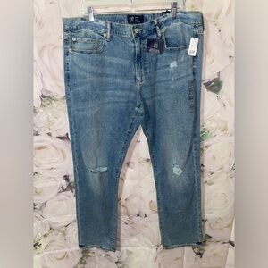 Gap Jeans women’s 38x32 blue stretch denim slim leg mid rise​​​​​​​​​​​​​​​​​